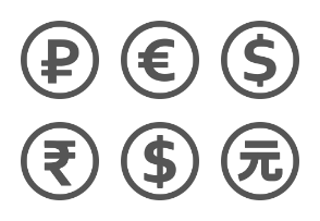 Currency Icons Circled