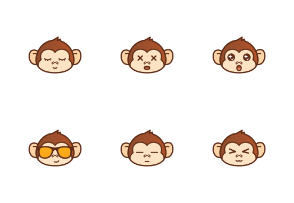 Cute Monkey Emoticon
