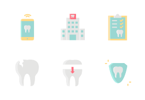 Dental Color Without Outline Iconset