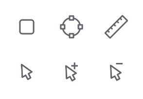 Design tools Outline icons set