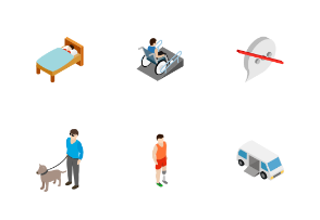 Disabled people - isometric