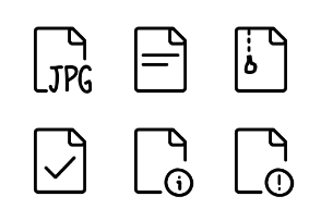 Document files in Doodle Hand Drawing Line Pack