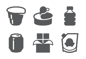 Drink and food glyph set