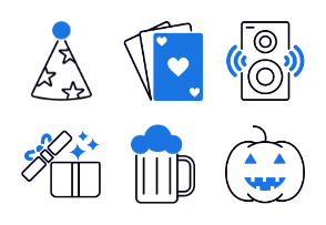 Duo Line- Black and Blue - Party and Celebration