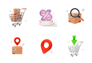 E-Commerce Shopping And Marketing 3D Illustration Pack