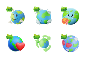 earth, hour, day, earth day, safe earth, love earth, 3D illustration