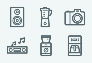 ELASTO Electronics and Appliances Flat & Outline icons