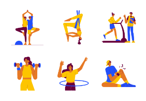 Ellonia : Yoga & Exercise Illustration