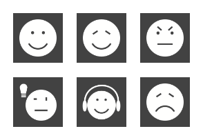 Emoticons Glyph Inverted