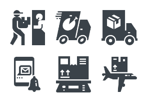 Express Delivery Service Glyph
