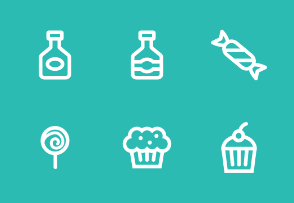 Food and Kitchen Icons Set