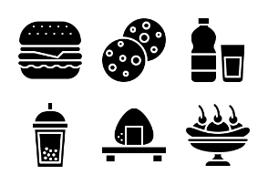 Foods and Drinks Glyph Set
