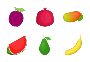 Fruit - cartoon style