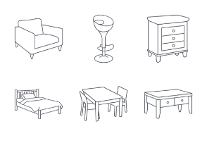 Furniture outlines