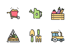 Gardening With Outline And Color Iconset