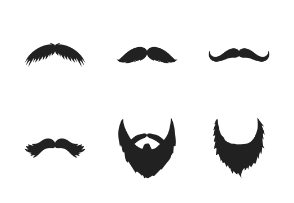 Hairstyle, beard and mustache