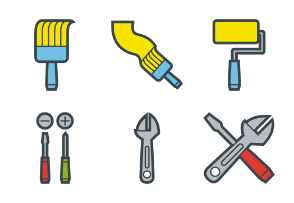 Hardware tools bold color