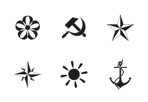 Icons of the different symbols