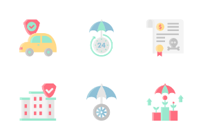 Insurance Without Outline Iconset