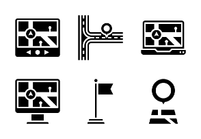 Map and Navigation Glyph