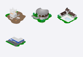 Map Isometric SVG Icons