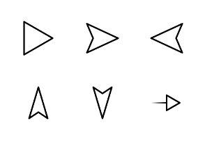 outline arrow