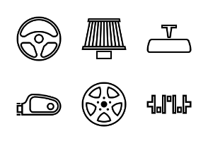 Outline car parts