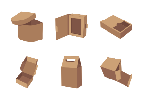 Packaging in flat style