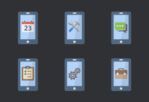 Phone Apps - Flat set 1