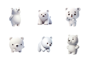 3D Polarbear Characters