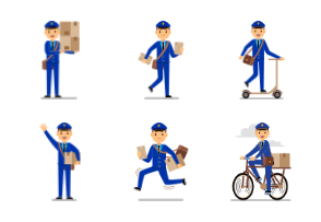 Postman Profession Character