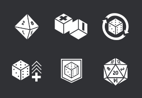 Roleplay and Tabletop Dice Glyph