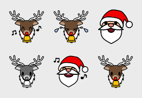 Santa and reindeer Icon
