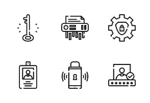 Security With Outline Iconset