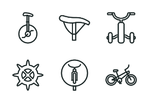 Set of Bicycle parts and accessories