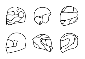 Set of Bikers Helmet
