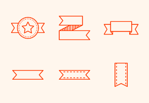 Simple Set of Badge and Label. Vector Line Icons.
