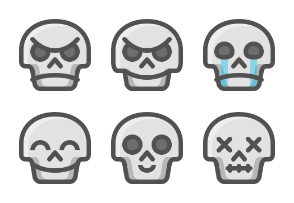 Skull emoji faces