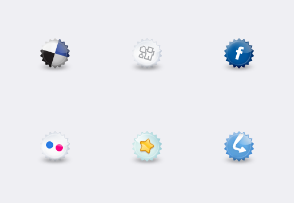 Set of social icons