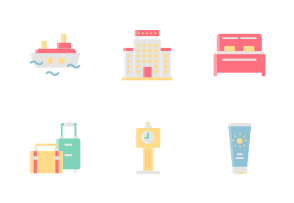 Travel Without Outline Iconset