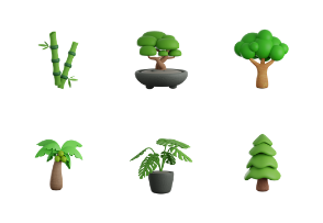 Treeby - Tree & Plant 3D Character Set