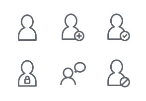 User Outline icons set
