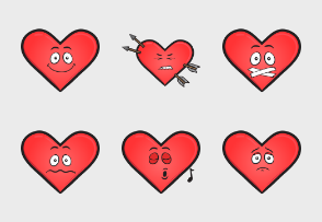 Valentines Day Emoji Hearts