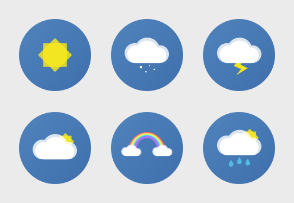 Weather app icons