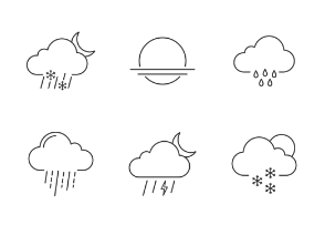 Weather. Linear. Outline