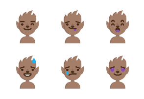 Werewolf emoji faces