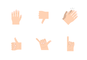 White hand gestures