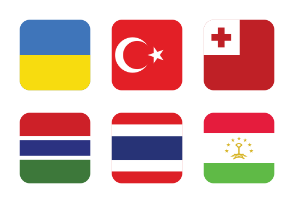 World Flags Half Rounded Vol 3
